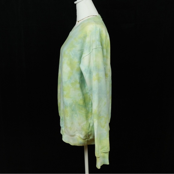 Aritzia Tna cozy fleece tie dye crew neck pullover. Sweatshirt. Size L - Picture 4 of 6
